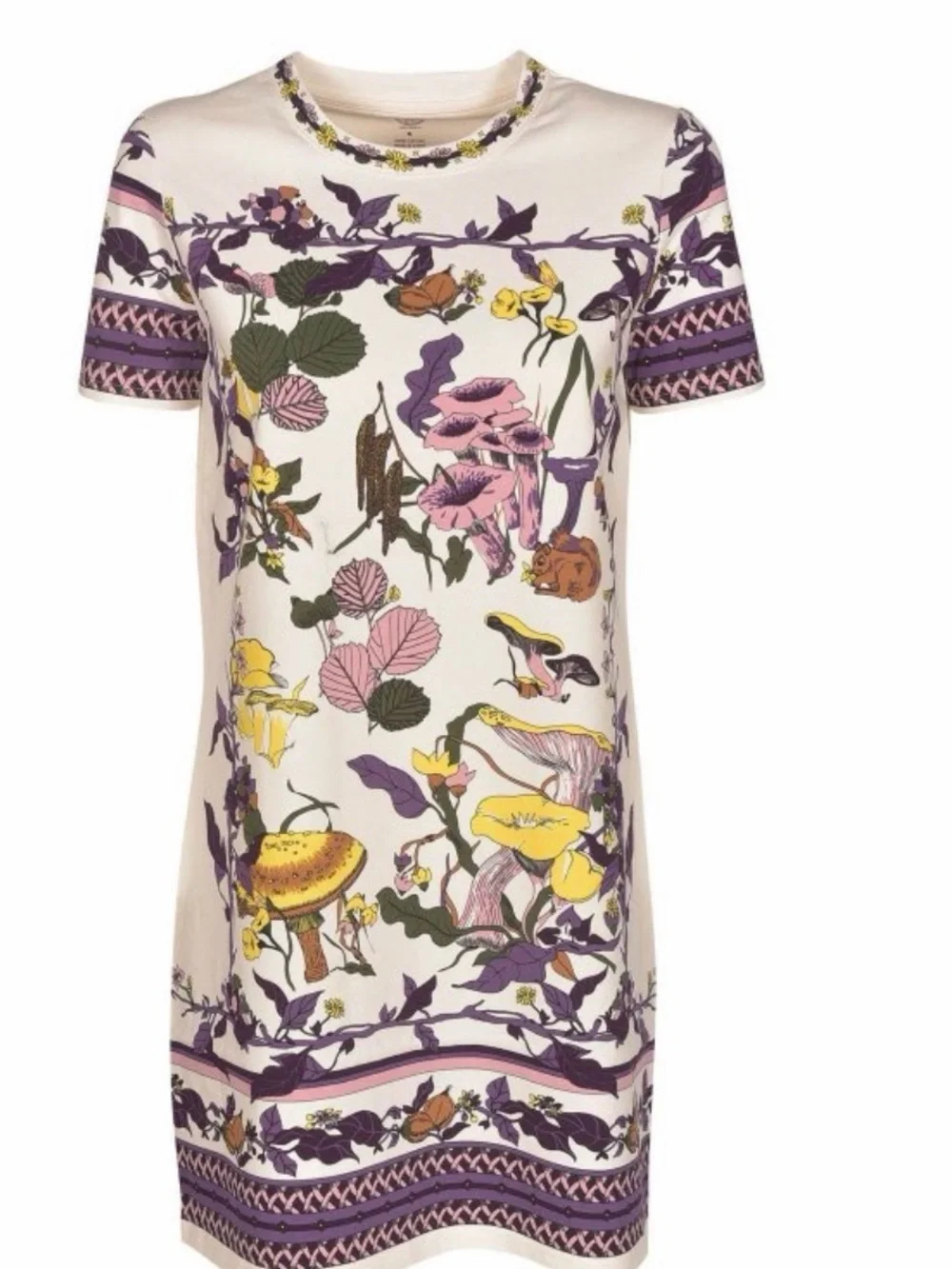 Tory Burch Most Wanted Mushroom Party Floral T-shirt Dress Women’s Small READ